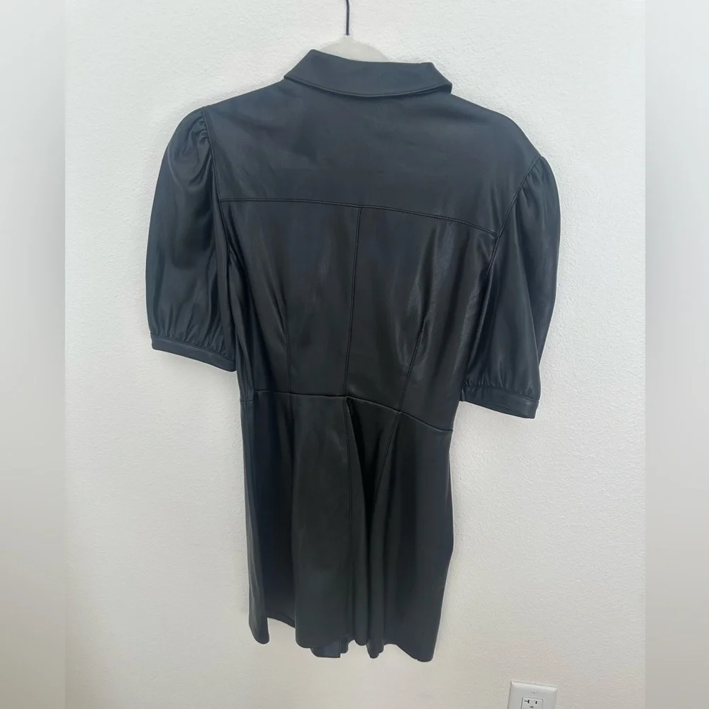 BB Dakota Black Leather Dress - Picture 3 of 4